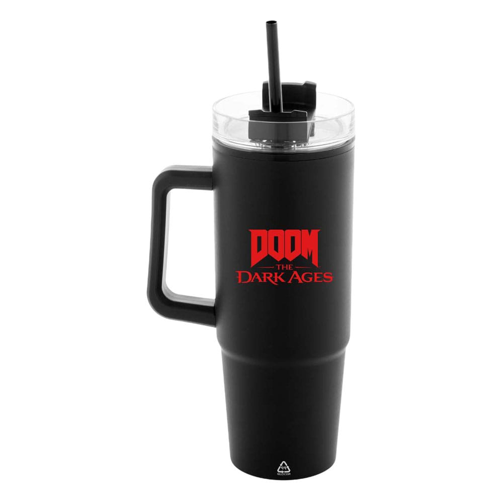 MADE TO ORDER Doom The Dark Ages Isolierbecher mit Strohhalmschutz 1180 ml