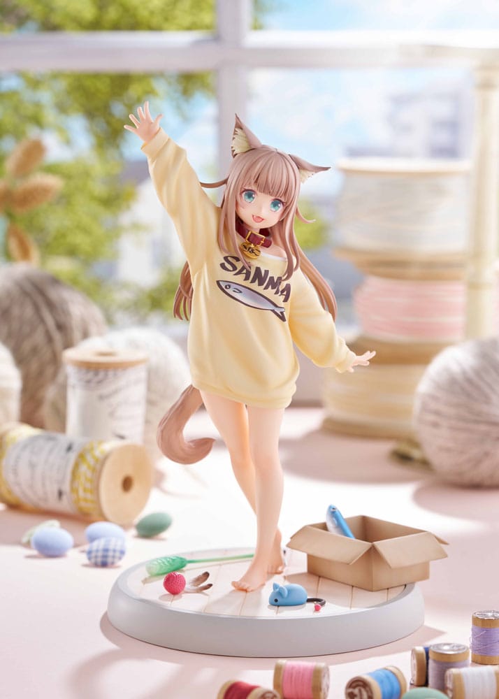 SU ORDINAZIONE My Cat Is a Kawaii Girl Statue 1/6 Kinako Play With Ver. AmiAmi Limited Edition 21 cm