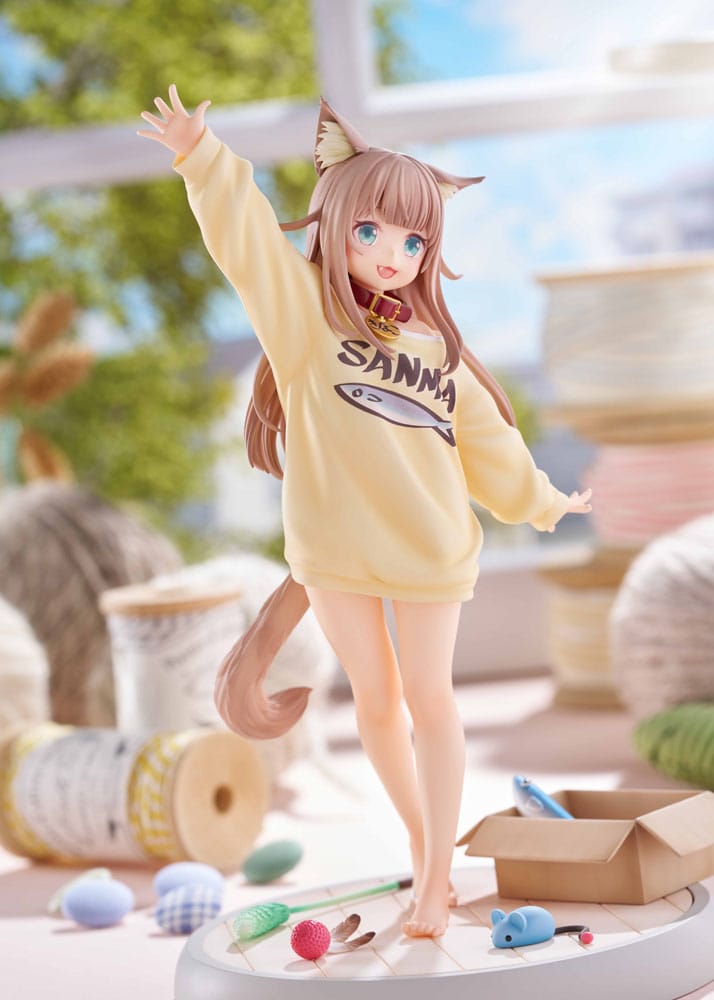 SU ORDINAZIONE My Cat Is a Kawaii Girl Statue 1/6 Kinako Play With Ver. AmiAmi Limited Edition 21 cm