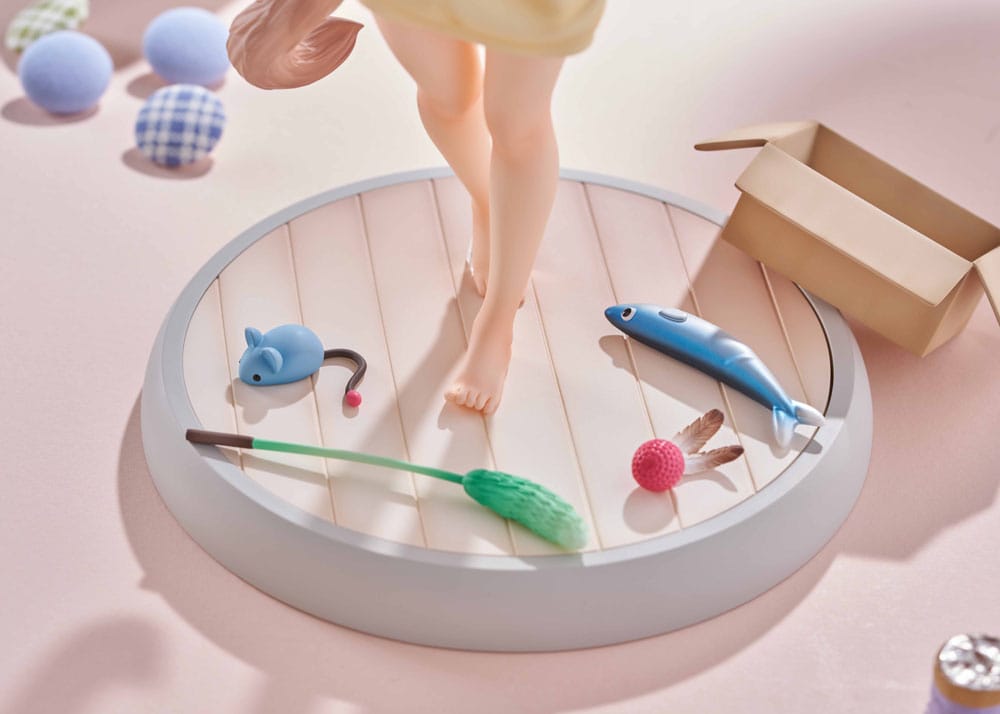 SU ORDINAZIONE My Cat Is a Kawaii Girl Statue 1/6 Kinako Play With Ver. AmiAmi Limited Edition 21 cm