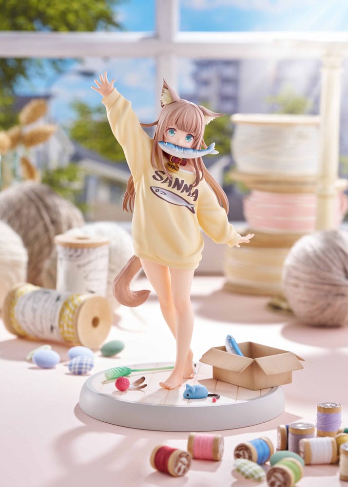 SU ORDINAZIONE My Cat Is a Kawaii Girl Statue 1/6 Kinako Play With Ver. AmiAmi Limited Edition 21 cm