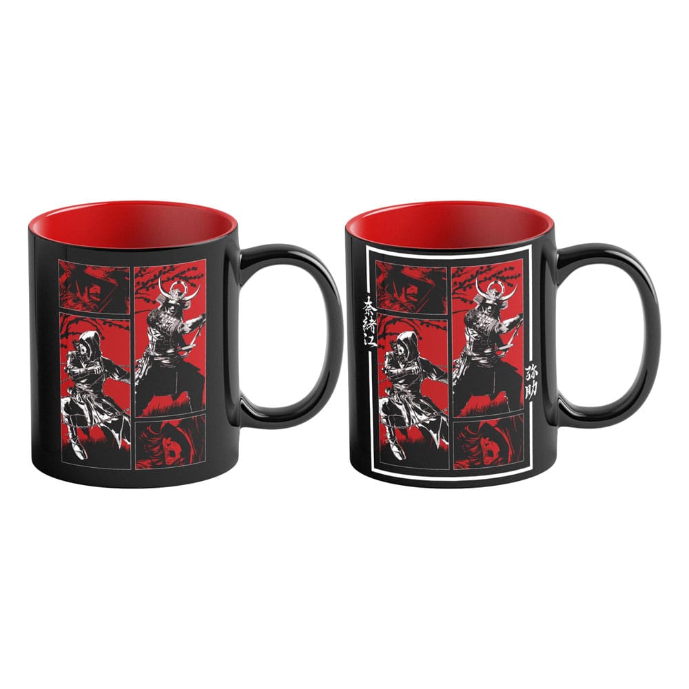SU ORDINAZIONE Assassin's Creed Shadows Heat Change Mug Naoe & Yasuke Artwork 450 ml