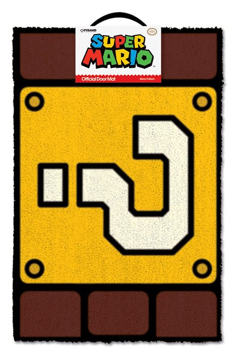 MADE TO ORDER Super Mario Doormat Question Mark Block 40 x 60 cm