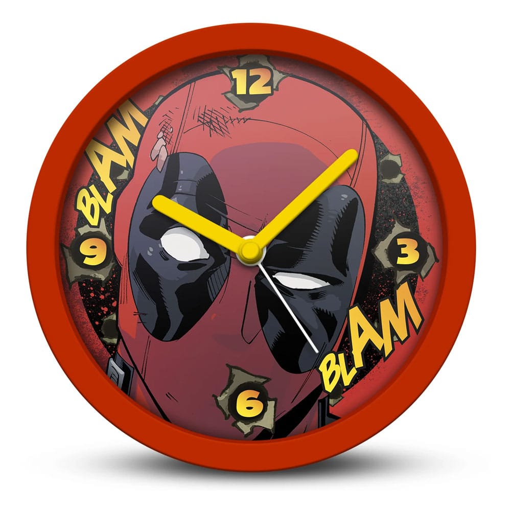 SU ORDINAZIONE Marvel Desk Clock Deadpool Blam Blam
