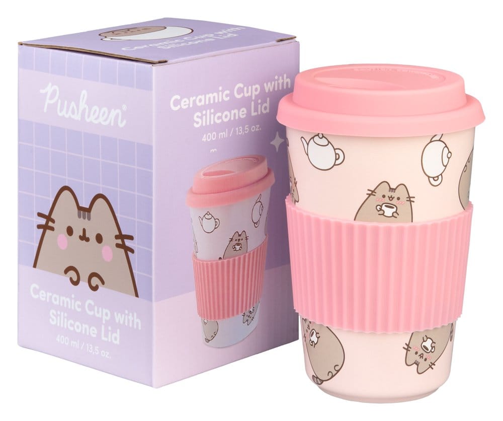 🧪 LAB | SU ORDINAZIONE Pusheen Ceramic Mug with Lid 400 ml