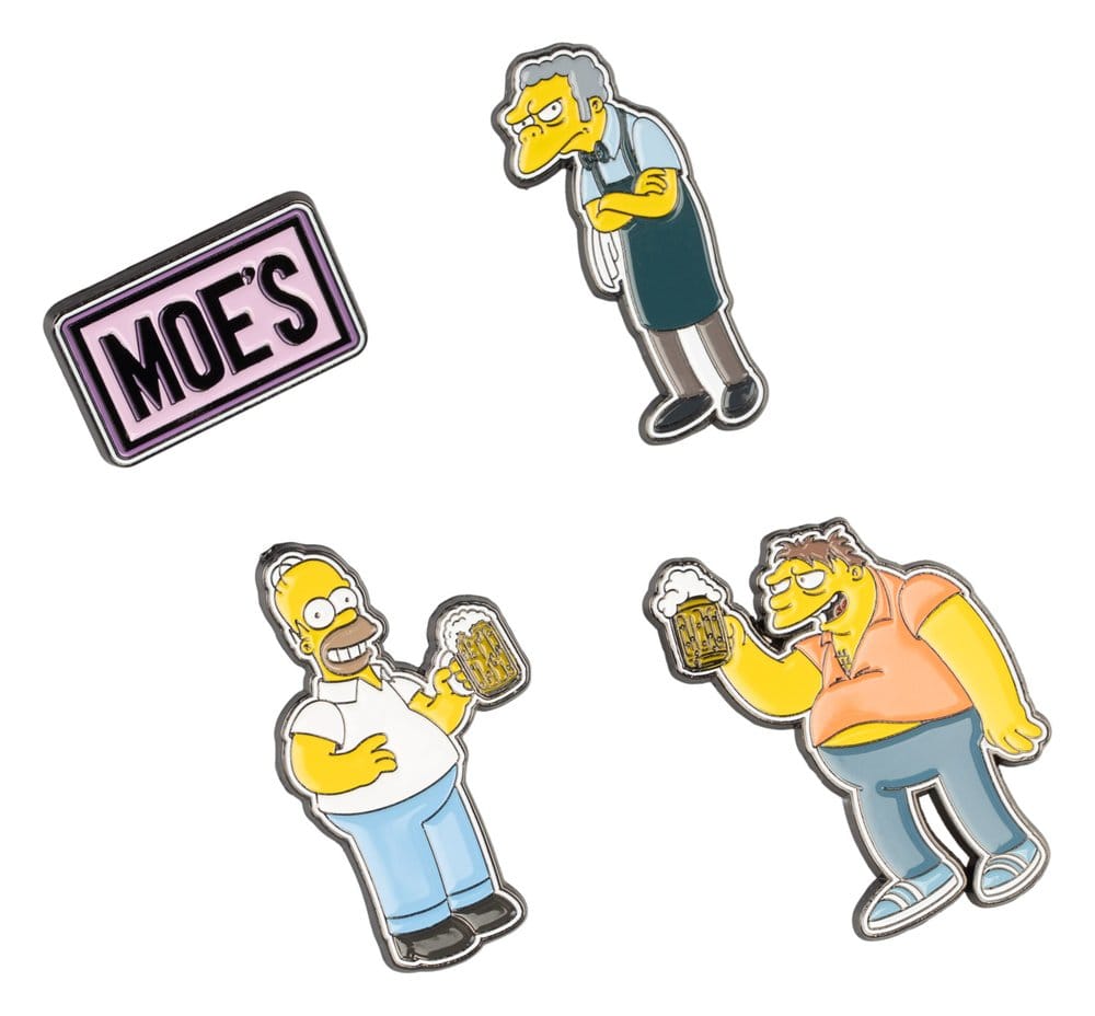 🧪 LAB | SU ORDINAZIONE The Simpsons Pin Badges Set of 4 Moe's Tavern