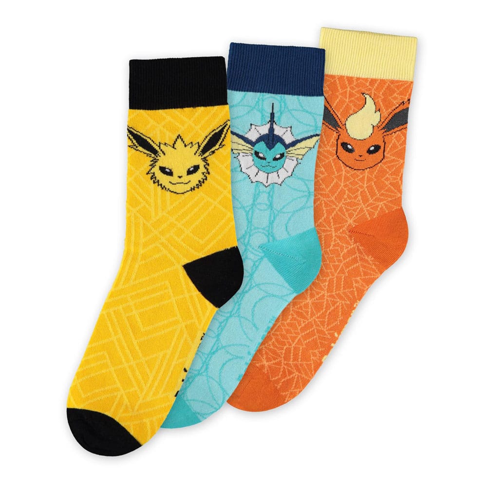MADE TO ORDER Pokémon Socks 3-Pack Eevee Evolution 39-42