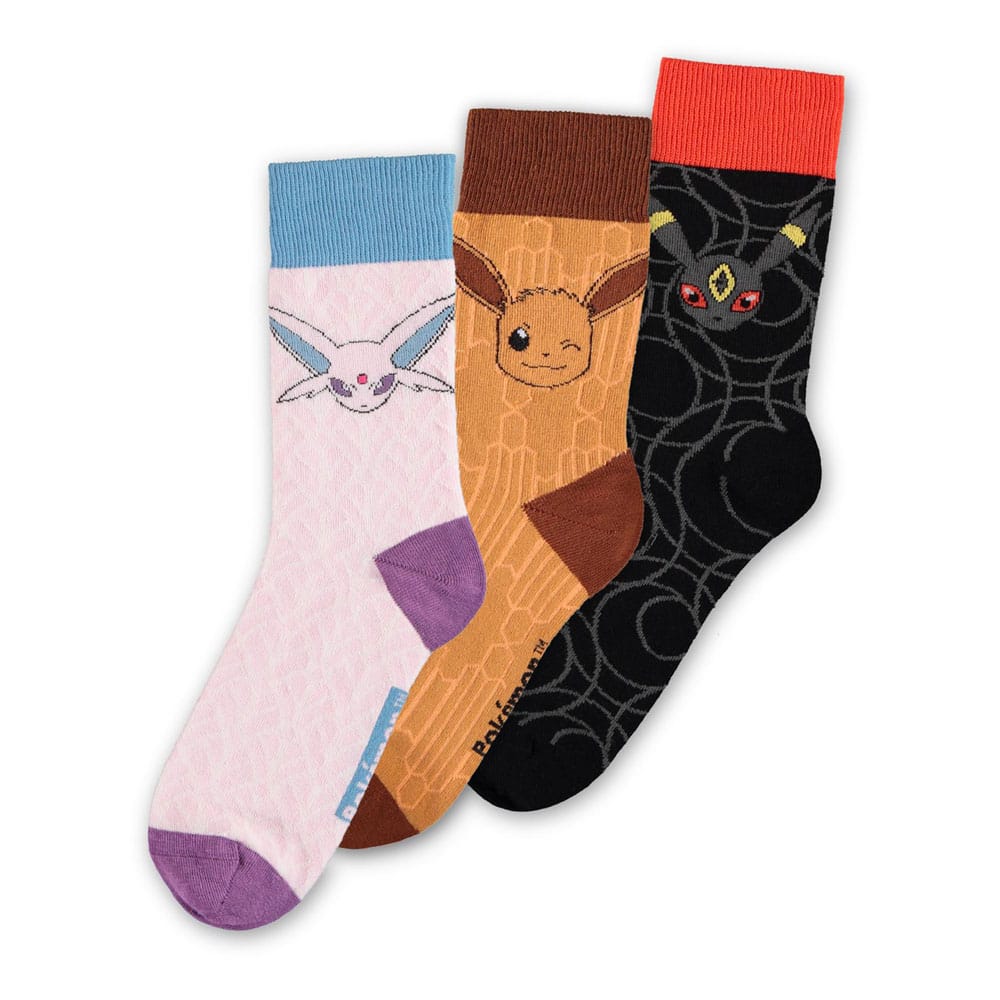 MADE TO ORDER Pokémon Socks 3-Pack Eevee Evolution 2.0 39-42