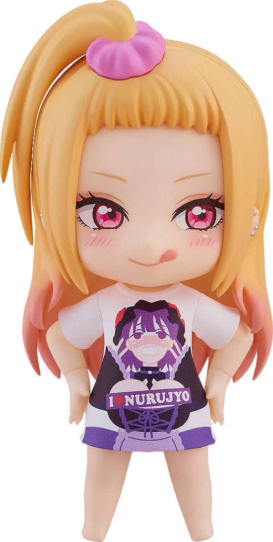 SU ORDINAZIONE My Dress-Up Darling Nendoroid Action Figure Marin Kitagawa: Slippery Girls Full Graphic T-Shirt Ver. 10 cm