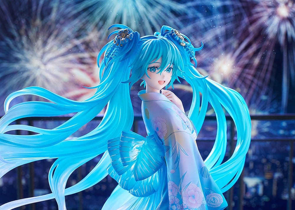 PREORDINE+ 09/2027 Character Vocal Series 01: Hatsune Miku PVC Figure 1/7 Music & Fire Works Ver. 23 cm