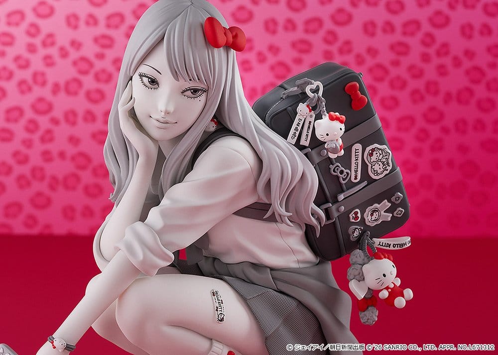 PREORDINE+ 08/2027 Junji Ito PVC Figure Gyaru Tomie x Hello Kitty 14 cm