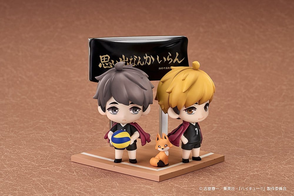 VORBESTELLUNG+ 06/2027 Haikyu!! Qset+ Mini Figuren 2er-Pack Atsumu Miya & Osamu Miya 8 cm