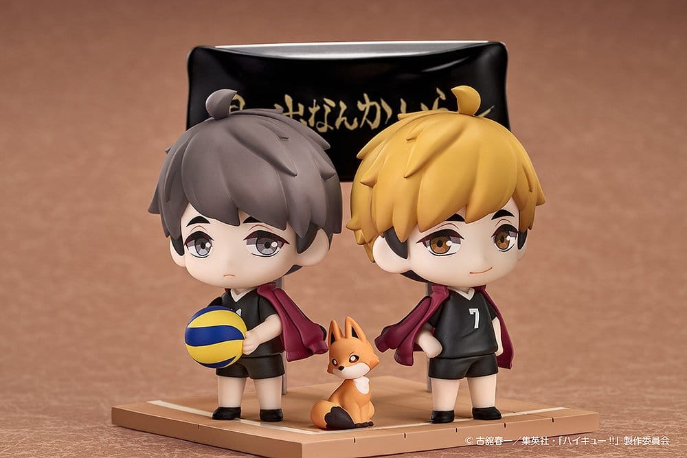 VORBESTELLUNG+ 06/2027 Haikyu!! Qset+ Mini Figuren 2er-Pack Atsumu Miya & Osamu Miya 8 cm