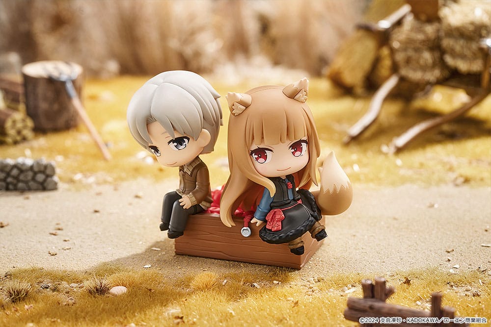 SU ORDINAZIONE Spice and Wolf: Merchant Meets the Wise Wolf Mini Memory Mini Figure Lawrence & Holo 8 cm