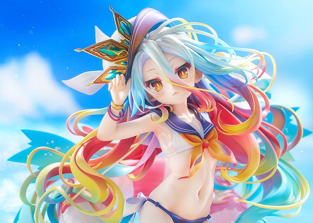 PREORDINE+ 04/2027 No Game No Life Statue 1/7 Shiro: Sailor-Style Swimsuit Ver. 24 cm