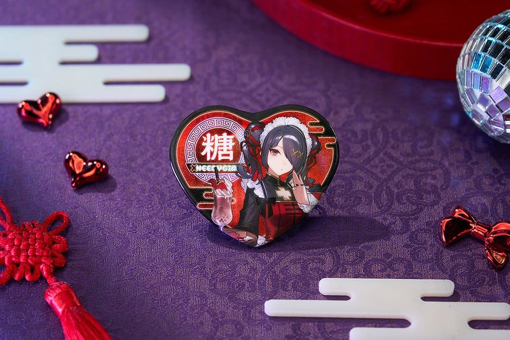 PREORDINE+ 07/2027 Needy Streamer Overload Needy Streamer Chinese Restaurant Series Heart-Shaped Pinback Button Ame