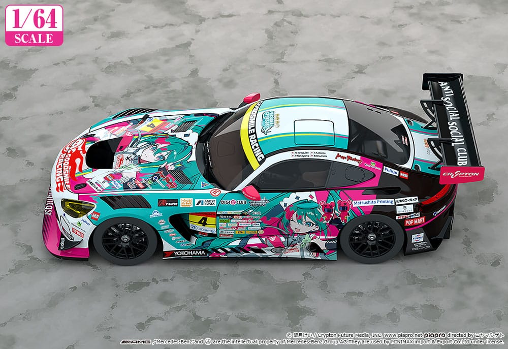 PREORDINE+ 02/2026 Hatsune Miku GT Project Vehicle 1/64 Hatsune Miku AMG 2025 Season Opening Ver. 7 cm