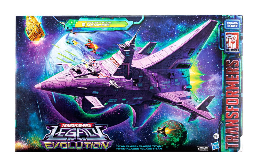 🧪 LAB | SU ORDINAZIONE Transformers Generations Legacy Evolution Titan Class Action Figure Decepticon Nemesis 60 cm
