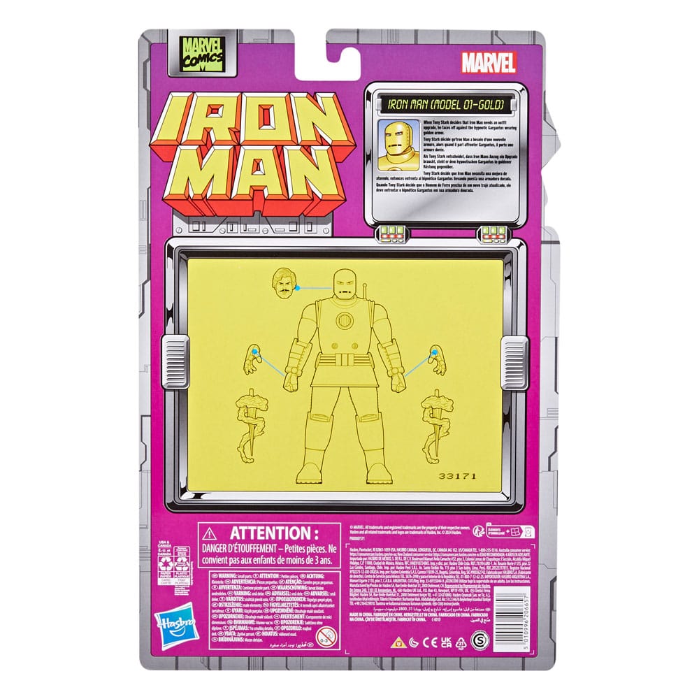 🧪 LAB | SU ORDINAZIONE Iron Man Marvel Legends Action Figure Iron Man (Model 01-Gold) 15 cm