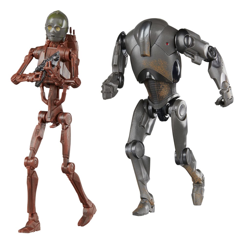 AUF BESTELLUNG HERGESTELLT Star Wars Episode II Black Series Actionfigur 2er-Pack C-3PO (B1 Battle Droid Body) &amp; Super Battle Droid 15 cm *SONDERPREIS*