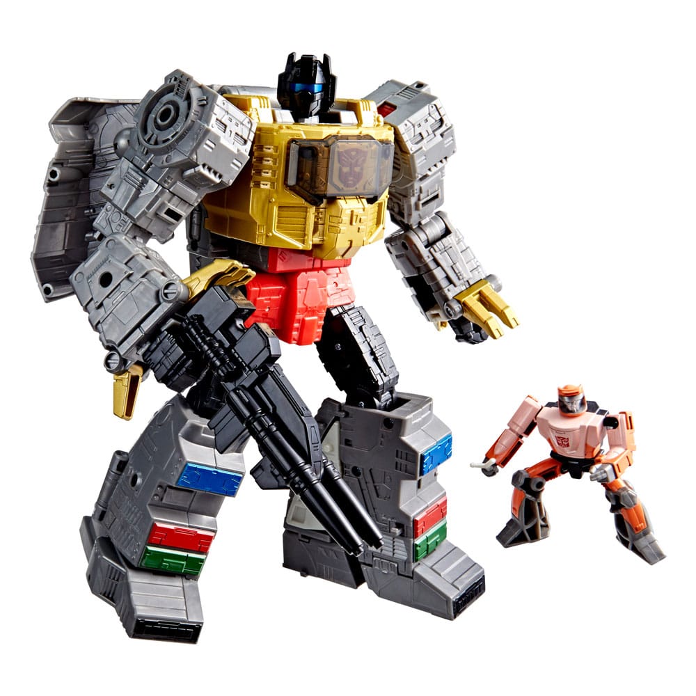 Auf Bestellung gefertigt: Transformers: The Movie Studio Series Leader Class Actionfigur Dinobot Grimlock &amp; Autobot Wheelie, 22 cm