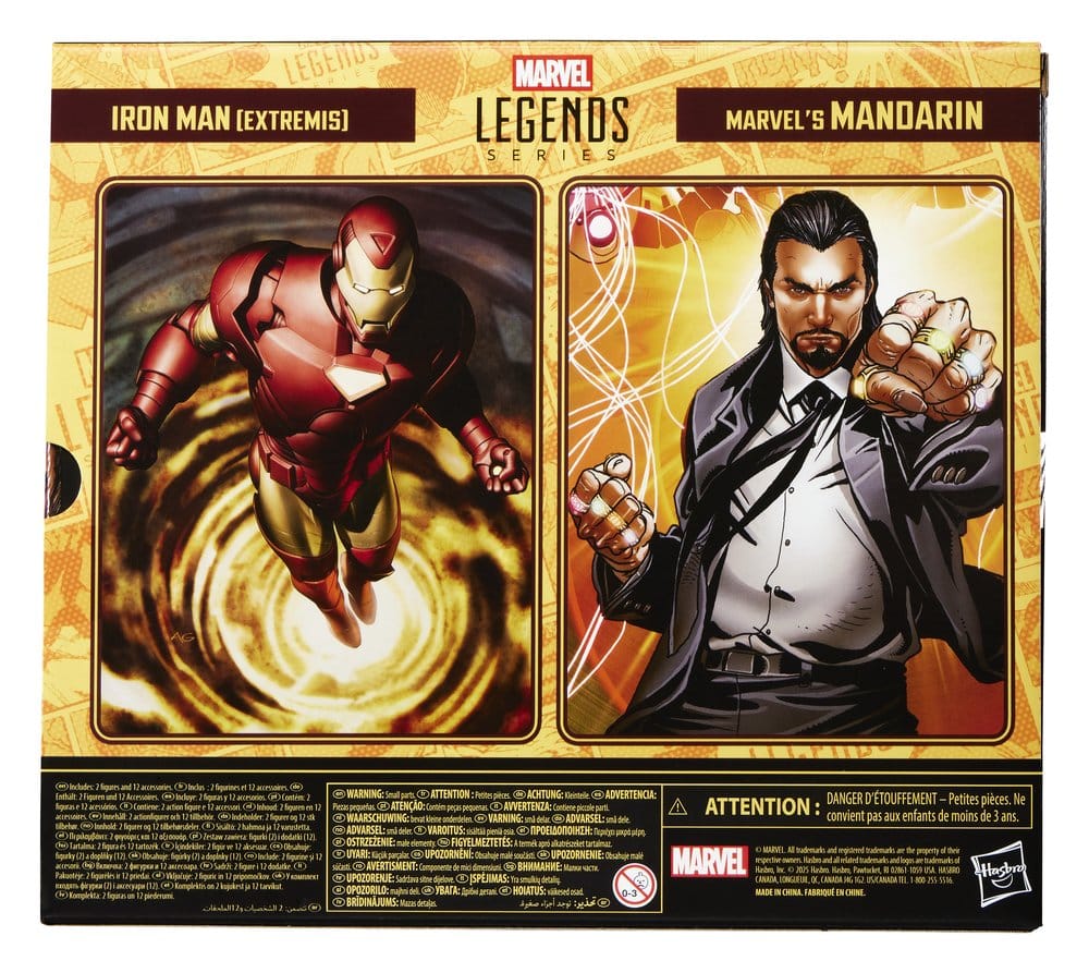 🧪 LAB | SU ORDINAZIONE Marvel Legends Action Figure 2-Pack Iron Man (Extremis) & Marvel's Mandarin 15 cm