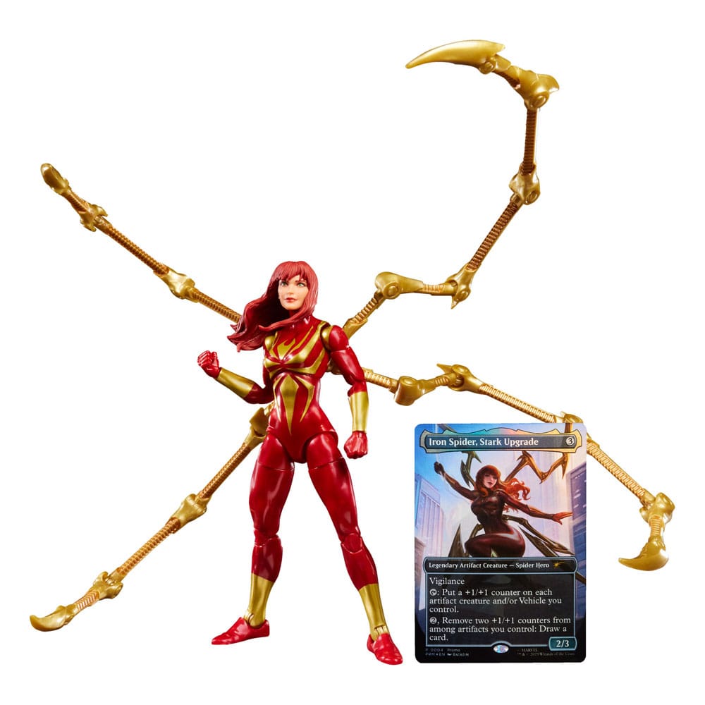MADE TO ORDER Marvel Legends Magic: The Gathering Action Figure Mary Jane Watson (Iron Spider) (plus Exclusive Foil Card) 15 cm