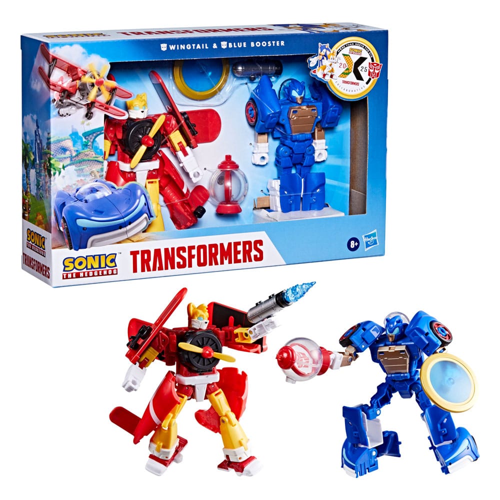 🧪 LAB | SU ORDINAZIONE Sonic the Hedgehog x Transformers Action Figure Wingtail & Blue Booster 13 cm