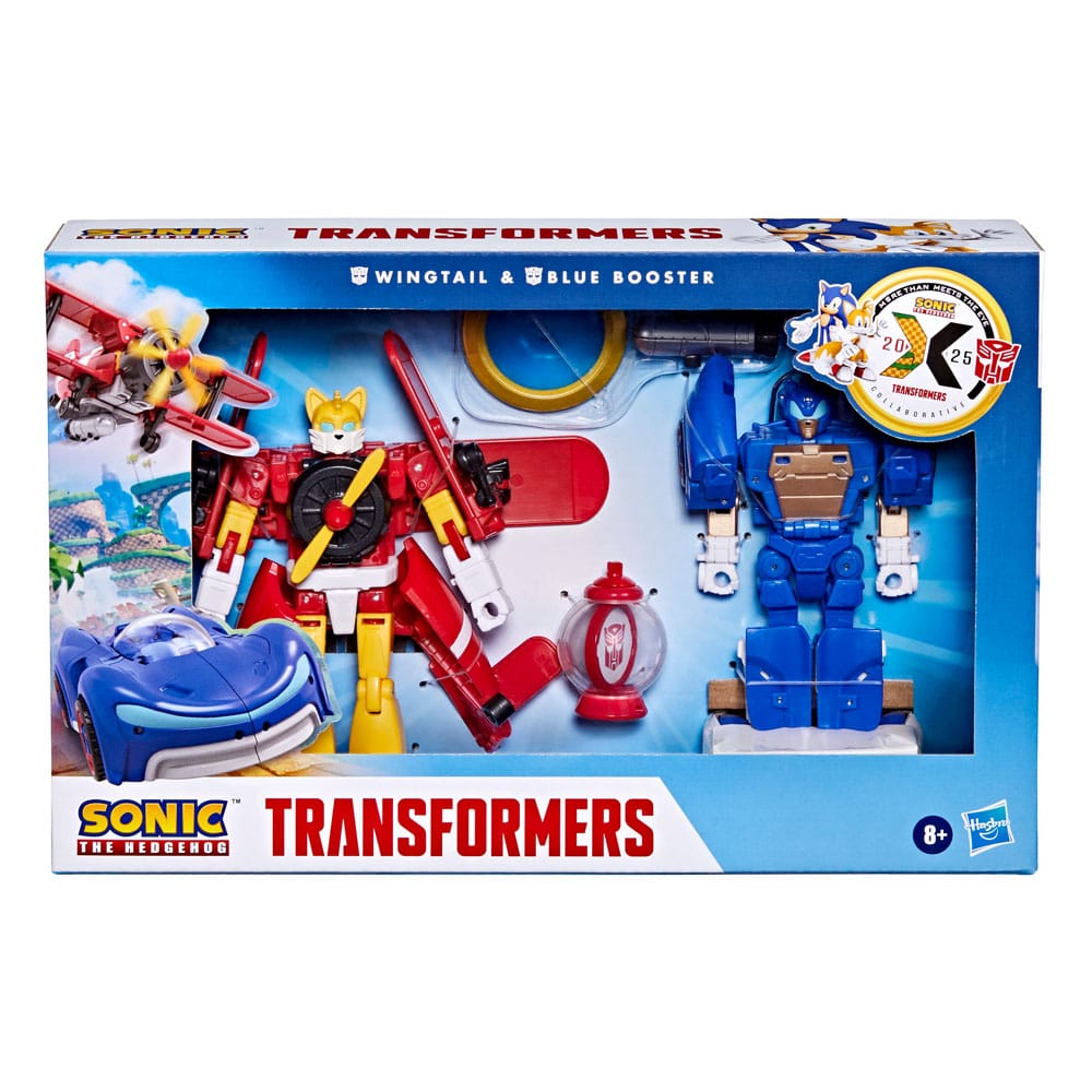 🧪 LAB | SU ORDINAZIONE Sonic the Hedgehog x Transformers Action Figure Wingtail & Blue Booster 13 cm