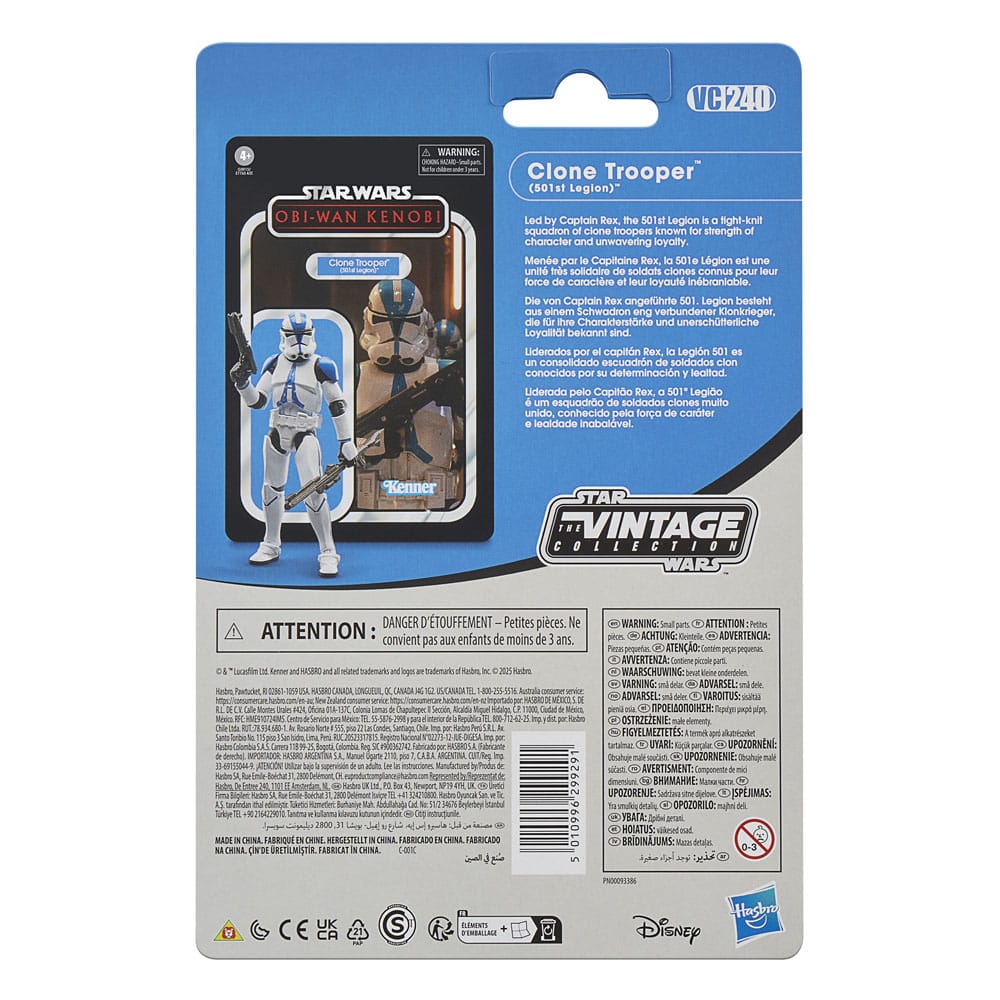 🧪 LAB | SU ORDINAZIONE Star Wars: Obi-Wan Kenobi Vintage Collection Action Figure Clone Trooper (501st Legion) 10 cm