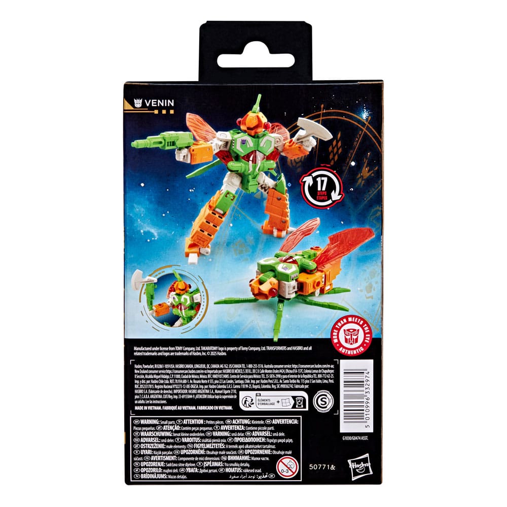 🧪 LAB | SU ORDINAZIONE Transformers Age of the Primes Deluxe Class Action Figure Venin 14 cm