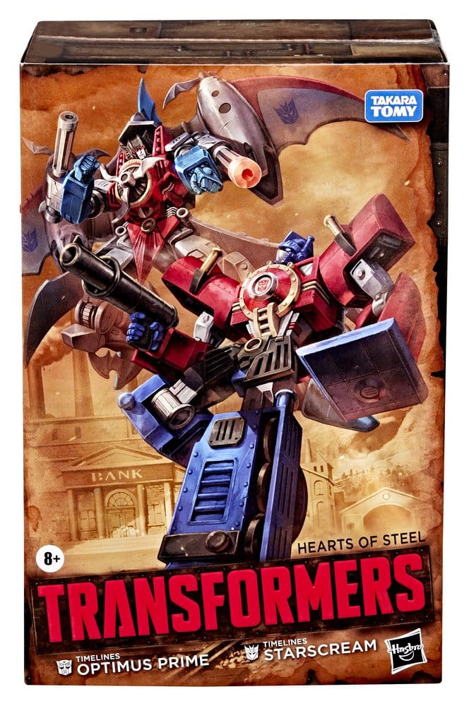 🧪 LAB | PREORDINE+ 12/2026 Transformers Timelines Hearts of Steel Comic Edition Action Figures Optimus Prime & Starscream 14 cm