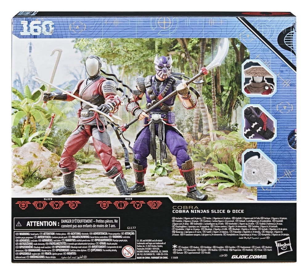 🧪 LAB | PREORDINE+ 12/2026 G.I. Joe Classified Series Action Figure 2-Pack #160 Cobra Ninjas Slice & Dice 15 cm