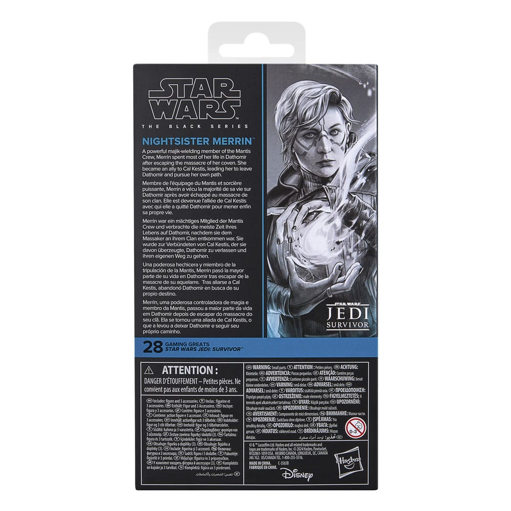 🧪 LAB | SU ORDINAZIONE Star Wars Jedi: Survivor Black Series Action Figure Nightsister Merrin 15 cm