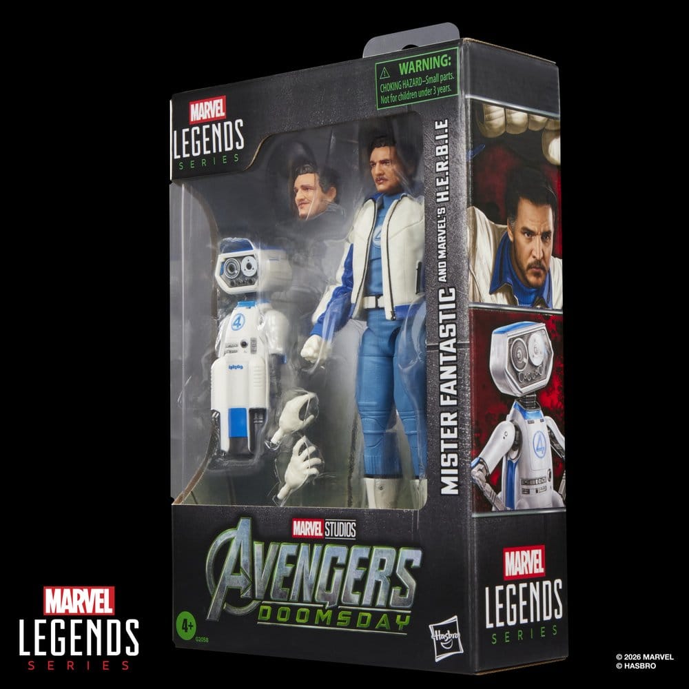 🧪 LAB | PREORDINE+ 12/2026 Avengers: Doomsday Marvel Legends Action Figure 2-Pack Mister Fantastic & Marvel's H.E.R.B.I.E. 15 cm