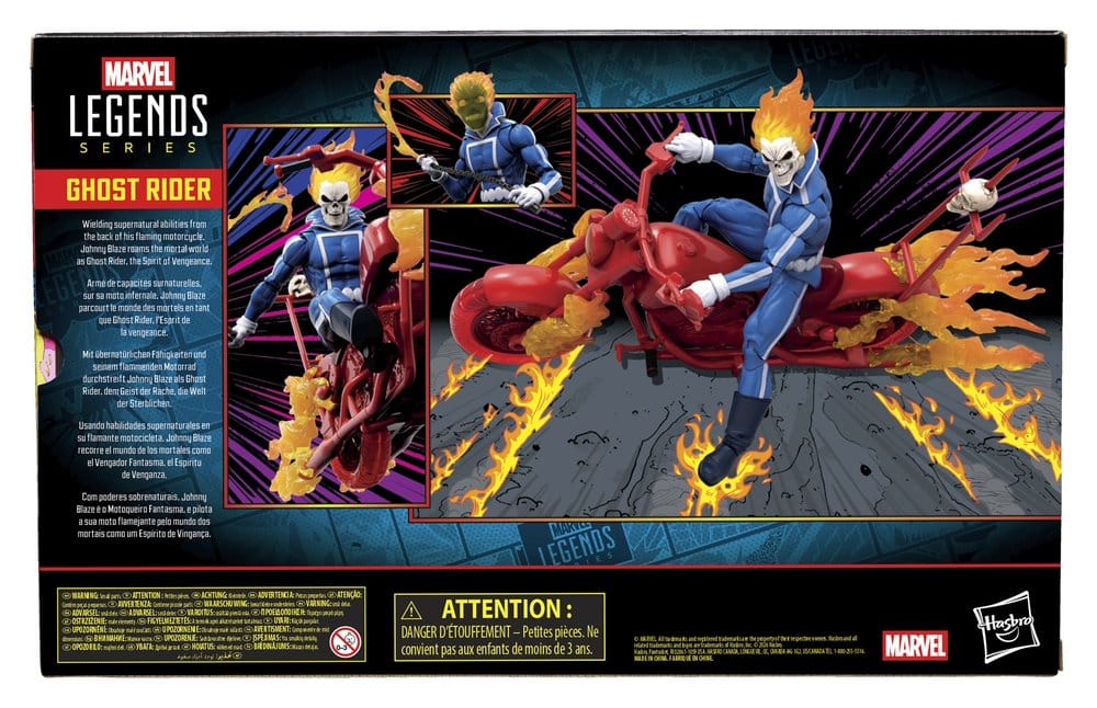 🧪 LAB | PREORDINE+ 12/2026 Ghost Rider Marvel Legends Action Figure  Johnny Blaze with Motorcycle 15 cm