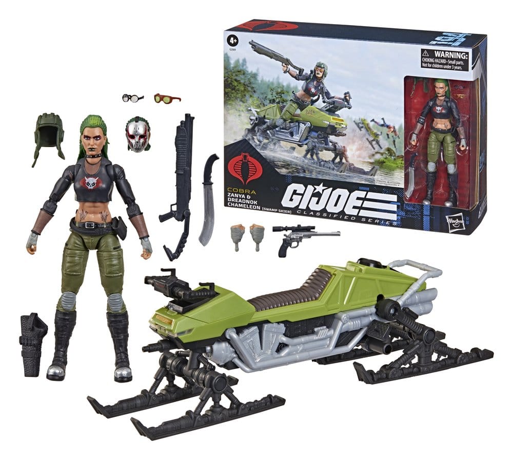 🧪 LAB | SU ORDINAZIONE G.I. Joe Classified Series Action Figure and Vehicle Set #194 Zanya and Dreadnok Chameleon (Swamp Skier) 15 cm