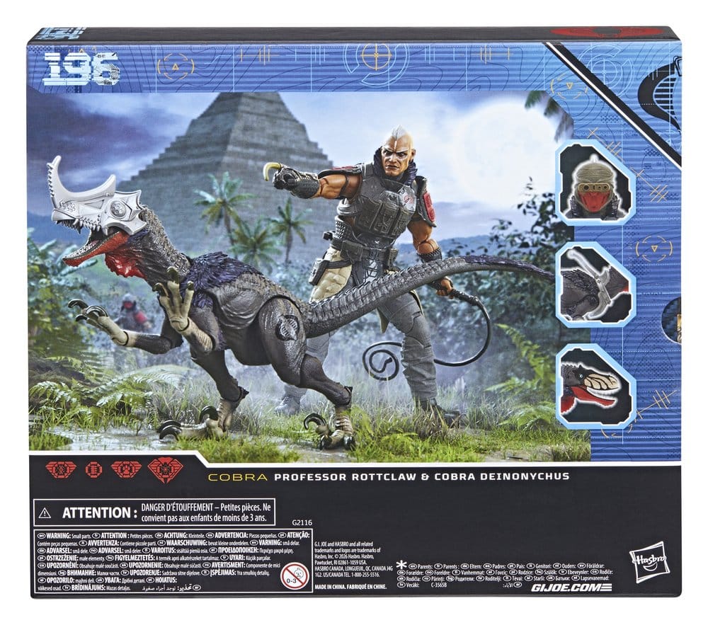 🧪 LAB | SU ORDINAZIONE G.I. Joe Classified Series Action Figure 2-Pack #196 Professor Rottclaw & Cobra Deinonychus 15 cm