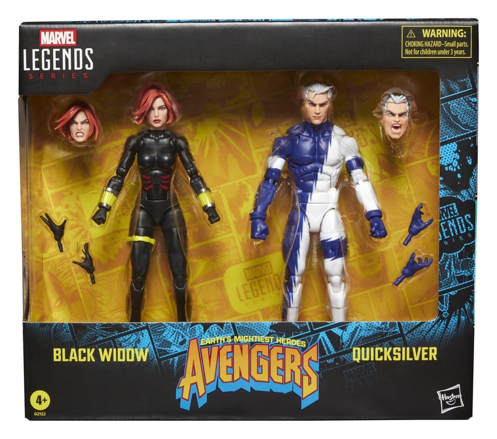 🧪 LAB | SU ORDINAZIONE Avengers Marvel Legends Action Figure 2-Pack Black Widow & Quicksilver 15 cm