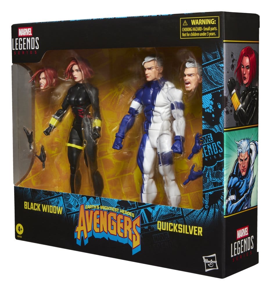 🧪 LAB | SU ORDINAZIONE Avengers Marvel Legends Action Figure 2-Pack Black Widow & Quicksilver 15 cm