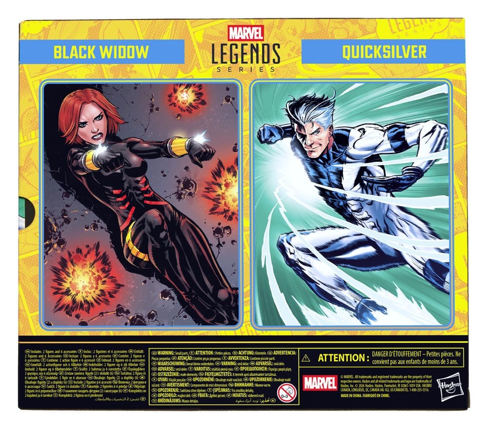 🧪 LAB | SU ORDINAZIONE Avengers Marvel Legends Action Figure 2-Pack Black Widow & Quicksilver 15 cm