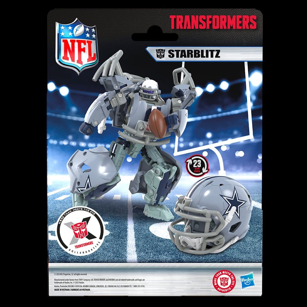 🧪 LAB | SU ORDINAZIONE Transformers x NFL Action Figure Dallas Cowboys: Starblitz 14 cm