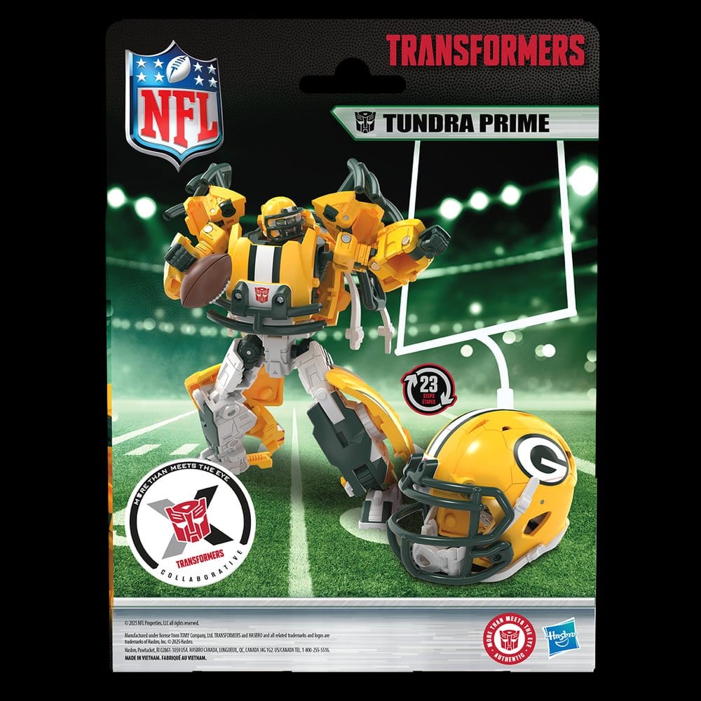 🧪 LAB | SU ORDINAZIONE Transformers x NFL Action Figure Green Bay Packers: Tundra Prime 14 cm