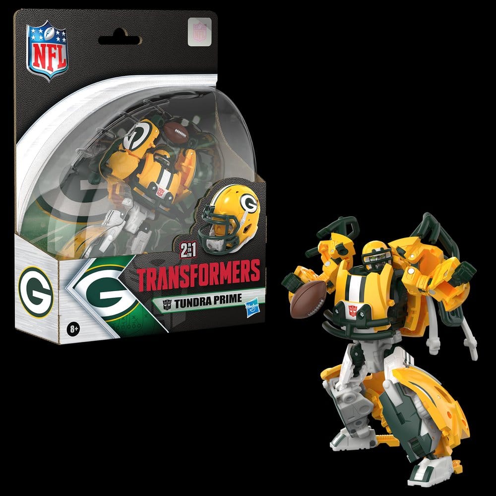 🧪 LAB | SU ORDINAZIONE Transformers x NFL Action Figure Green Bay Packers: Tundra Prime 14 cm