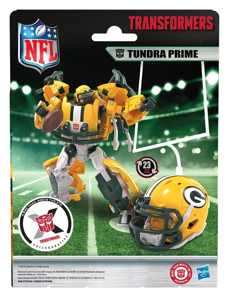🧪 LAB | SU ORDINAZIONE Transformers x NFL Action Figure Green Bay Packers: Tundra Prime 14 cm