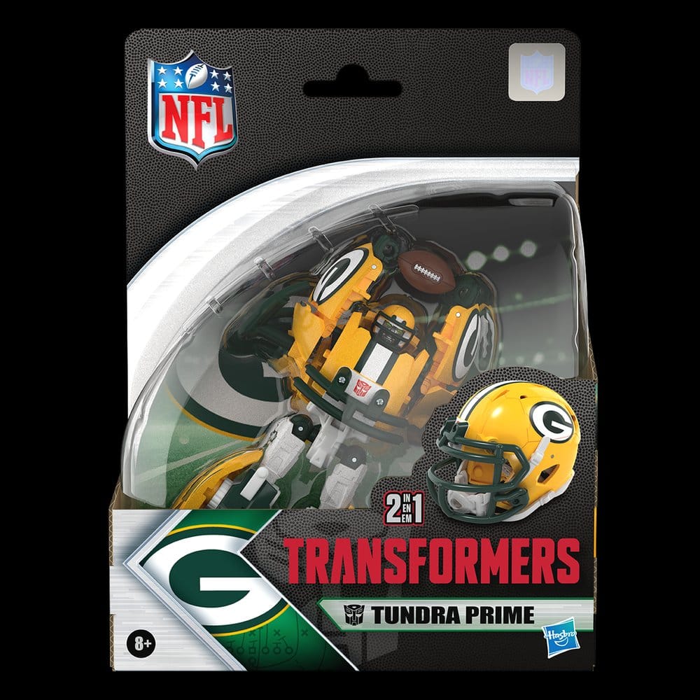 🧪 LAB | SU ORDINAZIONE Transformers x NFL Action Figure Green Bay Packers: Tundra Prime 14 cm