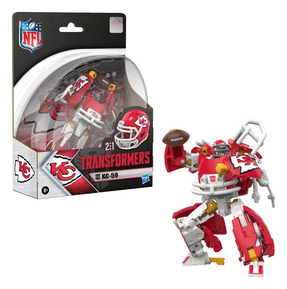 🧪 LAB | SU ORDINAZIONE Transformers x NFL Action Figure Kansas City Chiefs: KC-59 14 cm