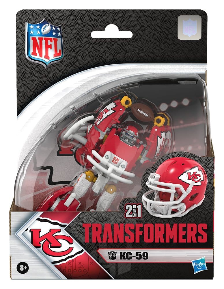 🧪 LAB | SU ORDINAZIONE Transformers x NFL Action Figure Kansas City Chiefs: KC-59 14 cm