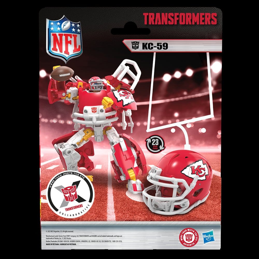 🧪 LAB | SU ORDINAZIONE Transformers x NFL Action Figure Kansas City Chiefs: KC-59 14 cm