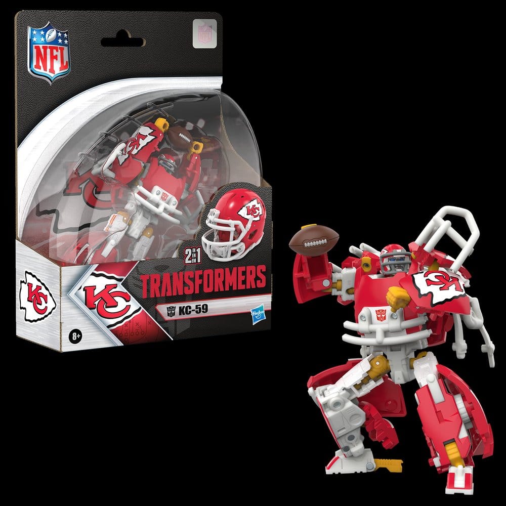 🧪 LAB | SU ORDINAZIONE Transformers x NFL Action Figure Kansas City Chiefs: KC-59 14 cm